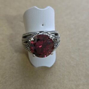 Premier Designs Red Gemstone Cocktail Ring | Sz 8